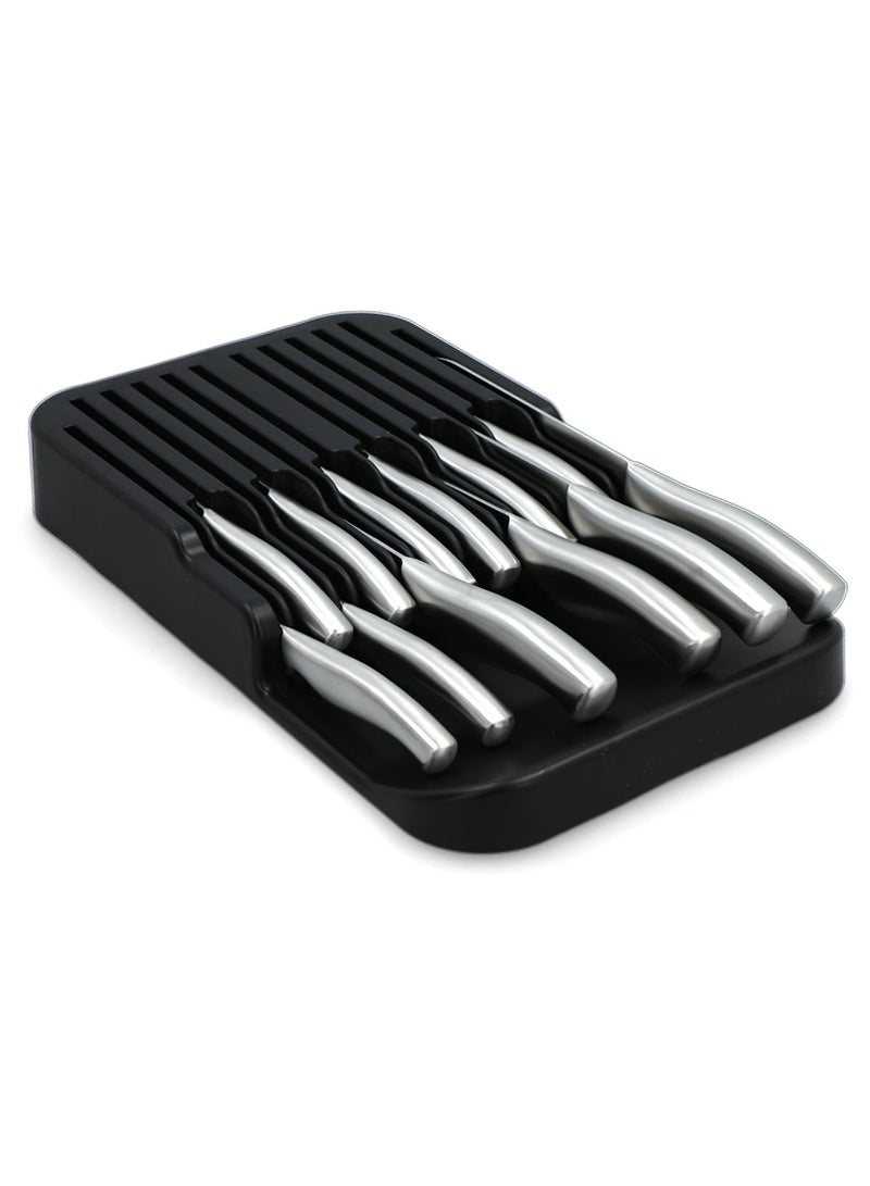 PARFAIT 13 Piece Elegant and Sturdy Stainless Steel Kitchen Knife Set with Holder Silver - Image 4